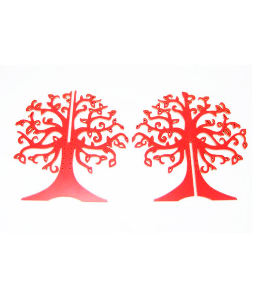 Joyero árbol rojo desmontado