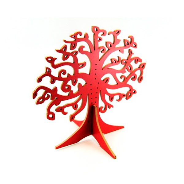 Joyero árbol vida rojo