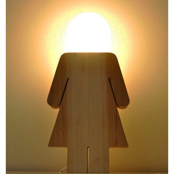 Lámpara mesa mujer luz