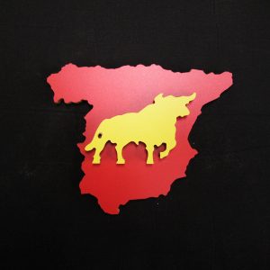Mapa España toro fondo