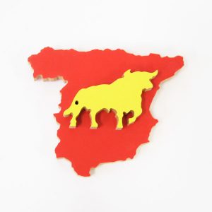 Mapa España con toro