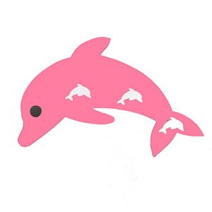 Perchero delfín rosa